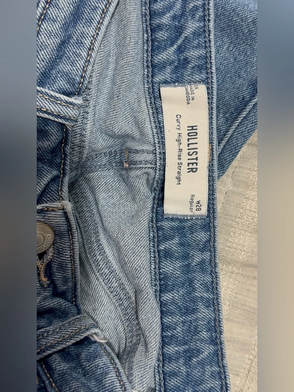 Hollister Men's Light Blue Bootcut Jeans